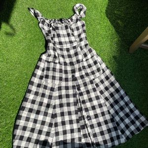 Reformation off shoulder linen midi dress